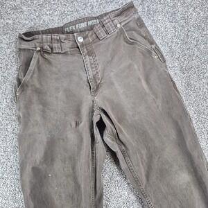 Duluth Flex Fire Hose Carpenter Pants Men's 32 (30x29) Brown Relaxed Fit Canvas‎